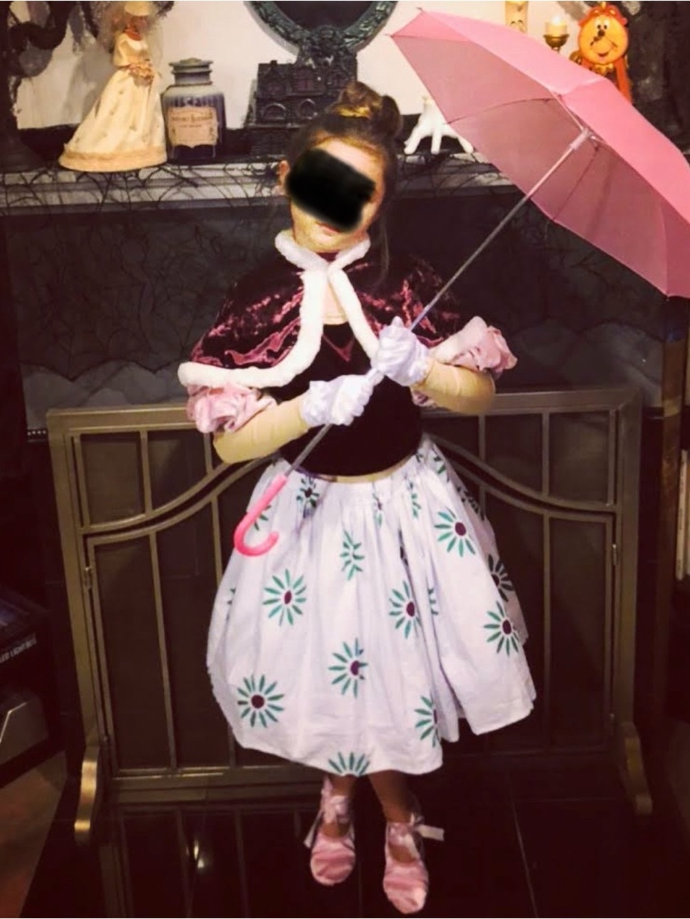 Custom made Girls haunted mansion ballerina Costume with Cape and Skirt